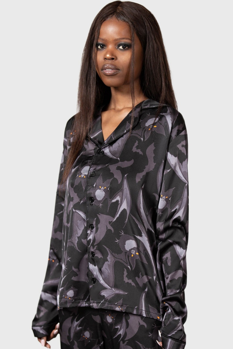 Killstar Midnight Ire Lounge Set Negros | 19270-MNLU