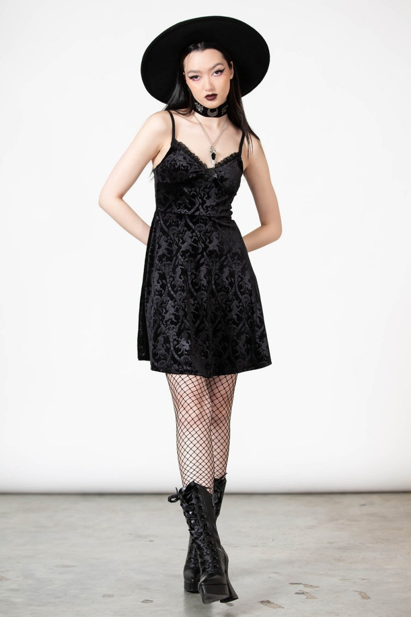 Killstar Mistress Of Mayhem Skater Vestido [B] Negros | 50786-AQNS