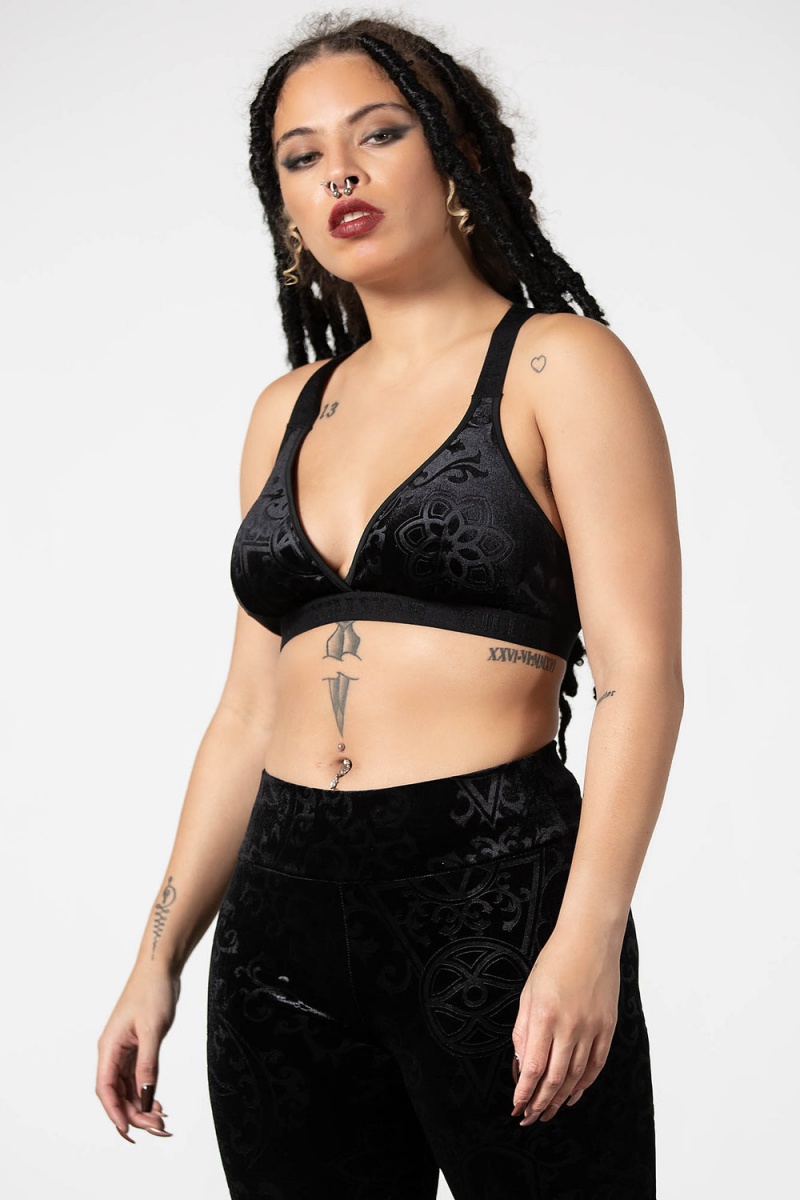 Killstar Moody Bralet Negros | 15867-NQID