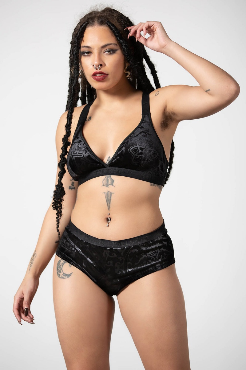 Killstar Moody Panty Negros | 68471-WXPJ
