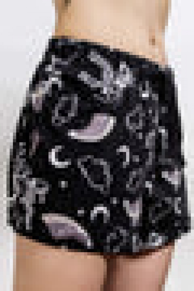 Killstar Moonbow Lounge Shorts Negros | 70495-HVOT