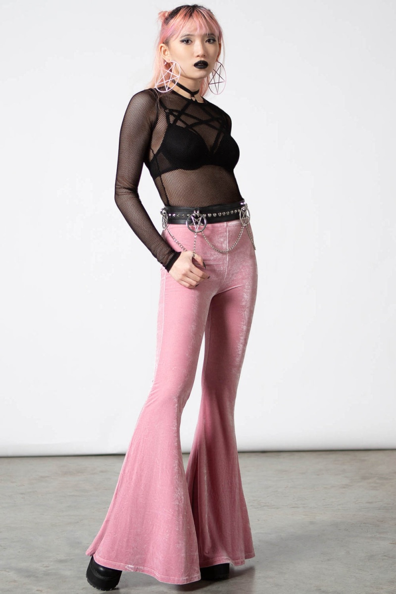 Killstar Moondance Bell Bottoms [PASTEL PINK] Rosas | 51639-MVYB