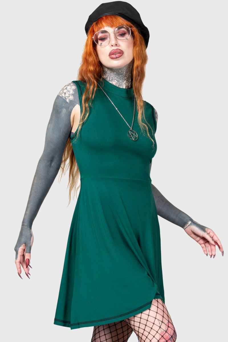 Killstar Mossbone Vestido Verdes | 05976-EFZW