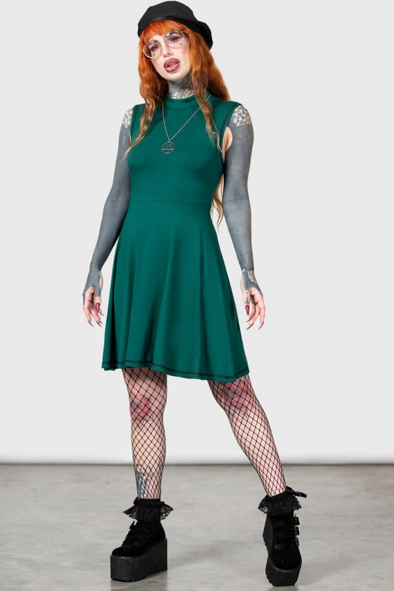 Killstar Mossbone Vestido Verdes | 05976-EFZW