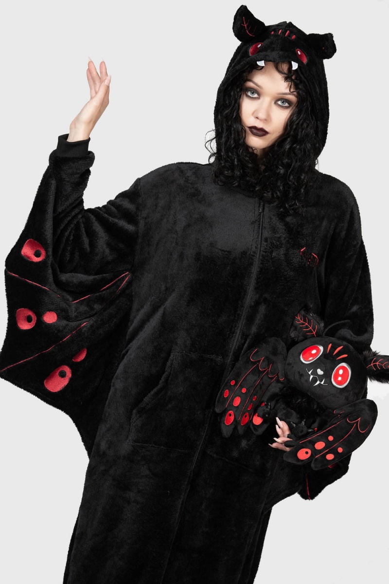 Killstar Mothman Onesie Negros | 76409-PSFV