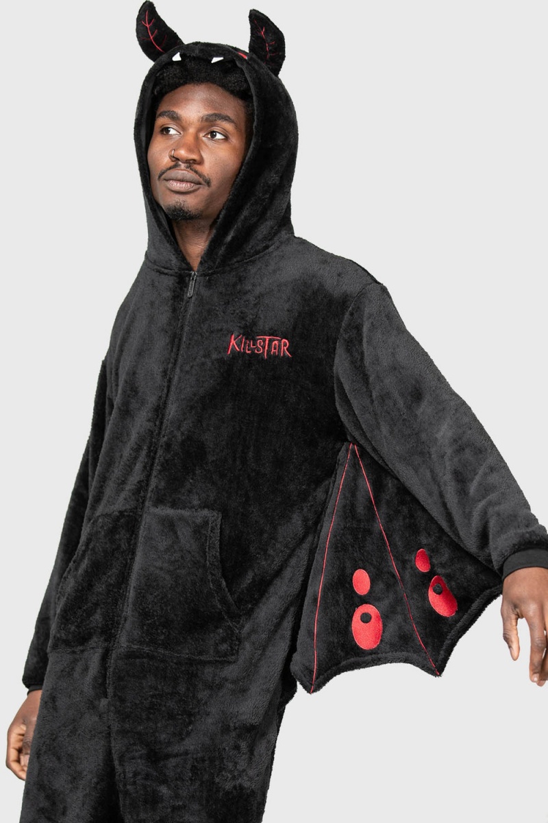 Killstar Mothman Onesie Negros | 76409-PSFV
