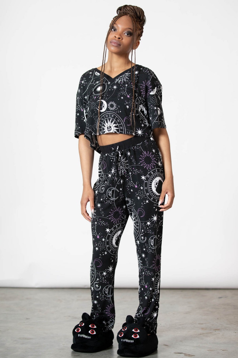 Killstar Nebula Lounge Pants Negros | 35402-FTWU
