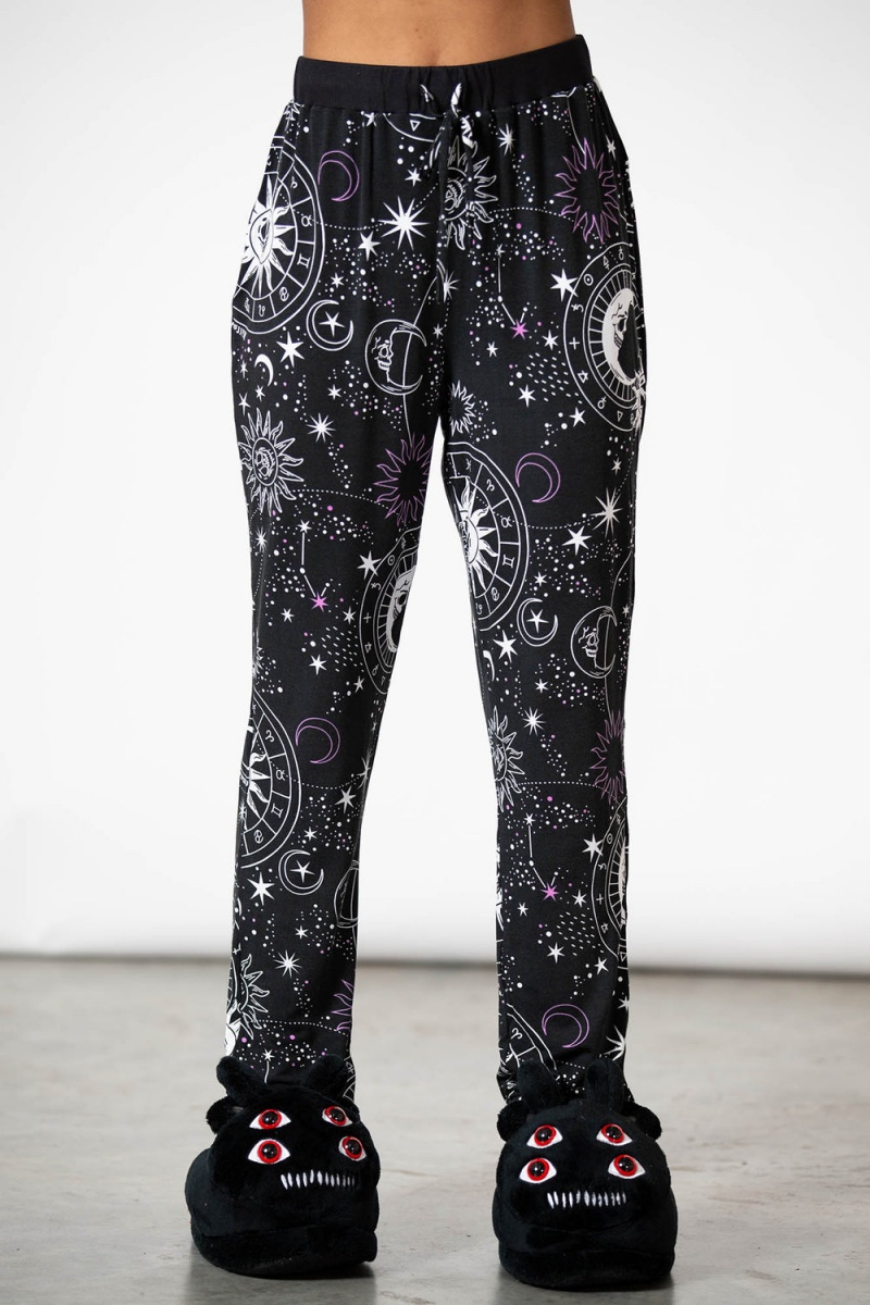 Killstar Nebula Lounge Pants Negros | 35402-FTWU