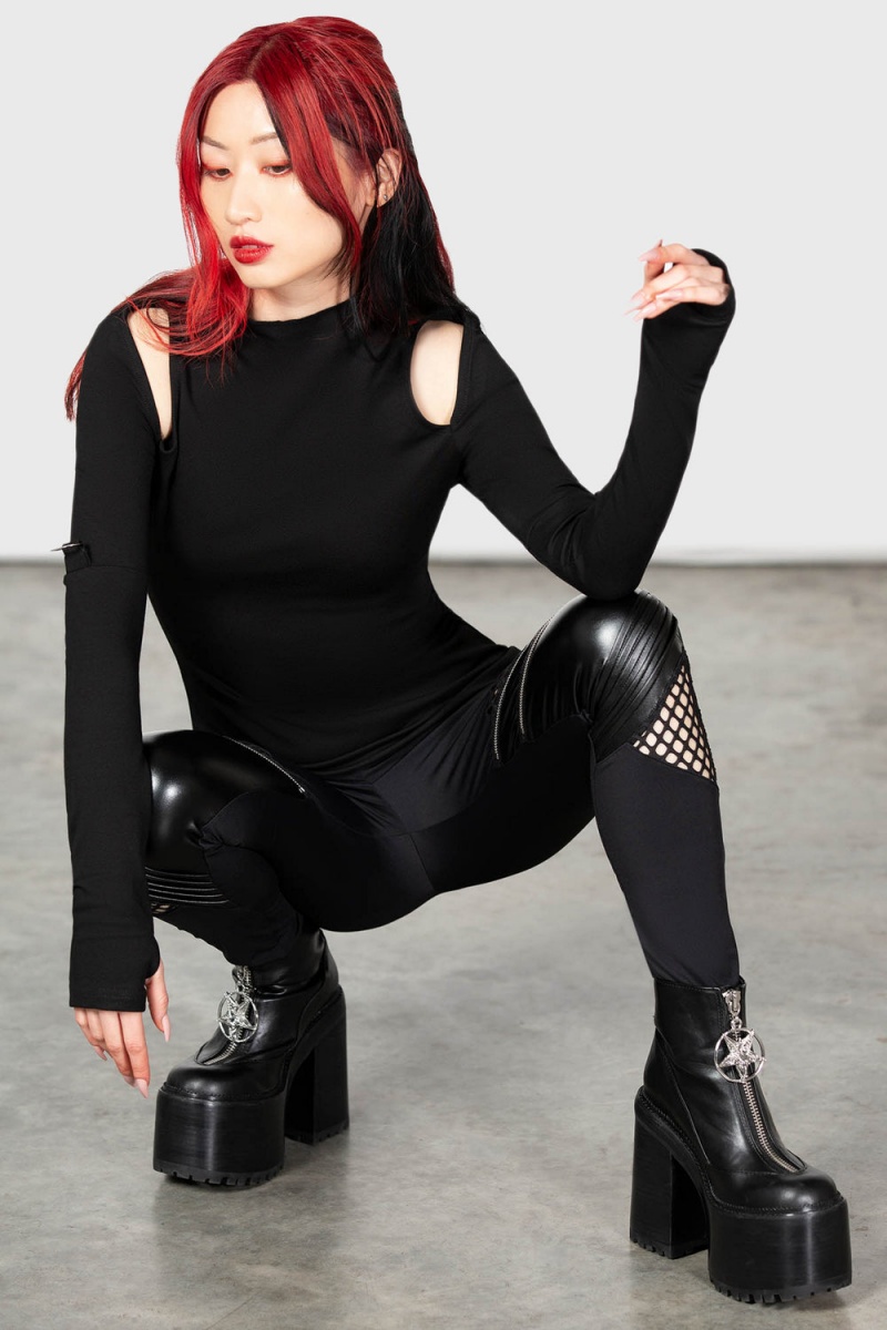 Killstar Neo Noir Leggings Negros | 97364-MLGA