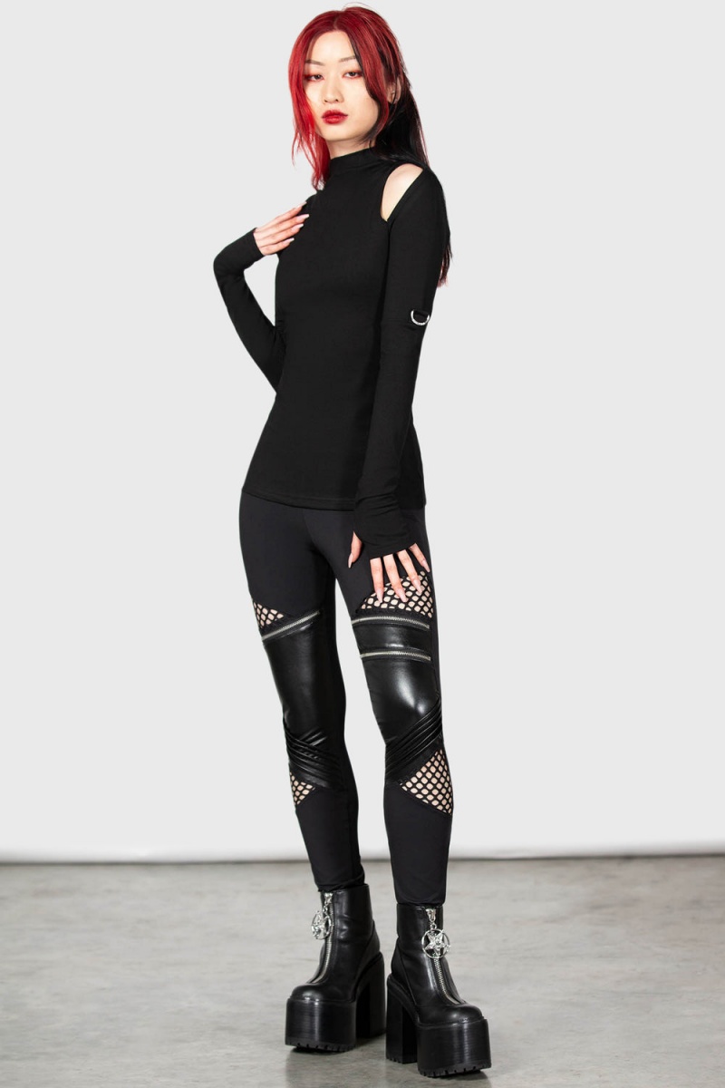 Killstar Neo Noir Leggings Negros | 97364-MLGA