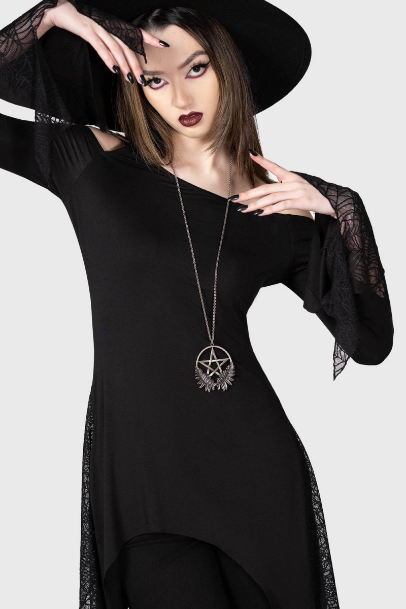 Killstar Night Snare Top Negros | 63128-HGXC