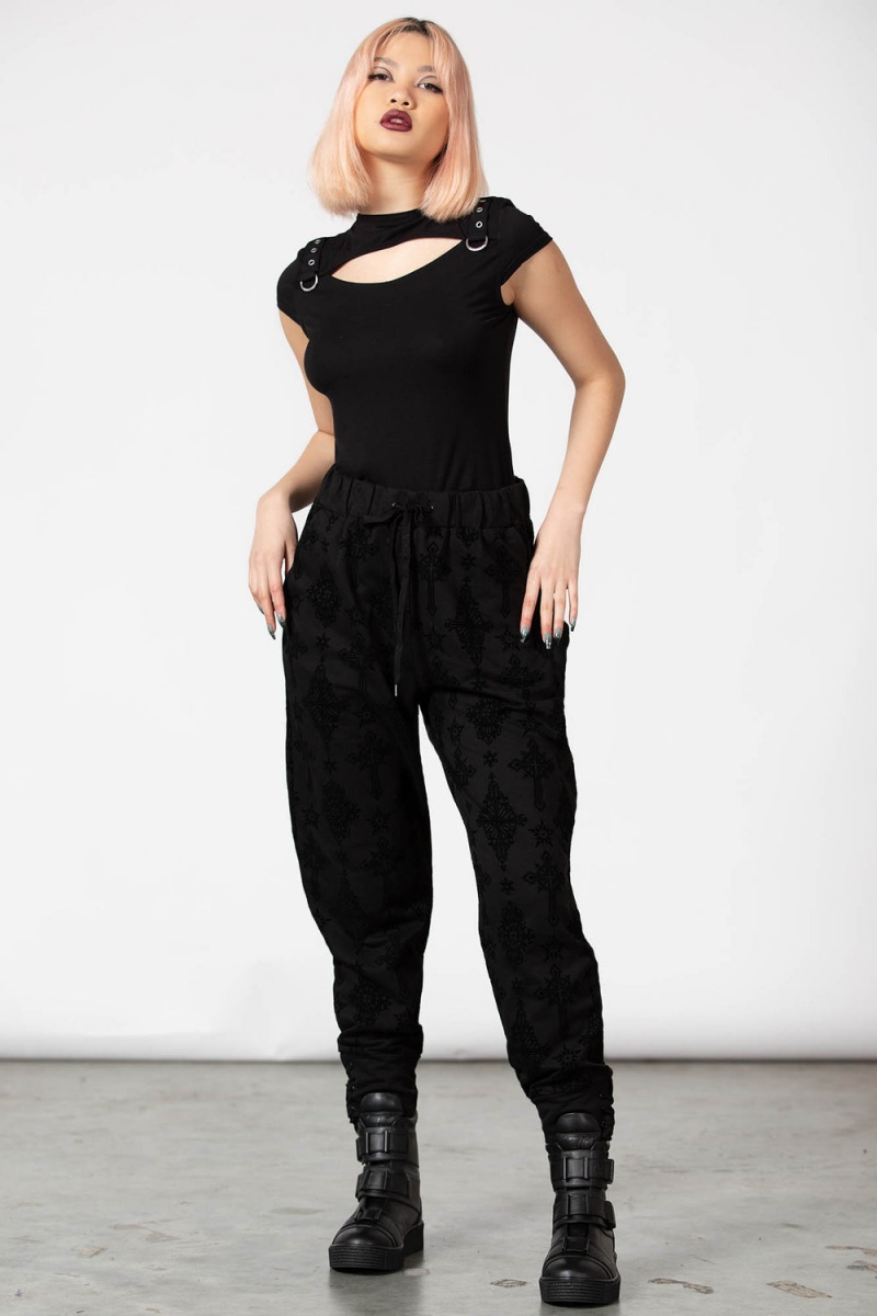 Killstar Night Thirst Joggers Negros | 51083-ZCYM
