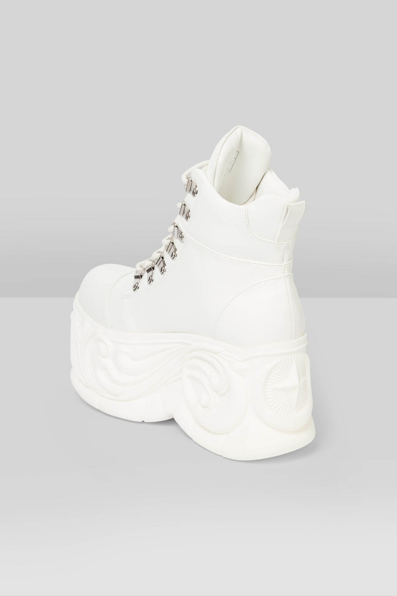 Killstar Nightflaw Plataforma Boots Blancos | 30182-VNXZ