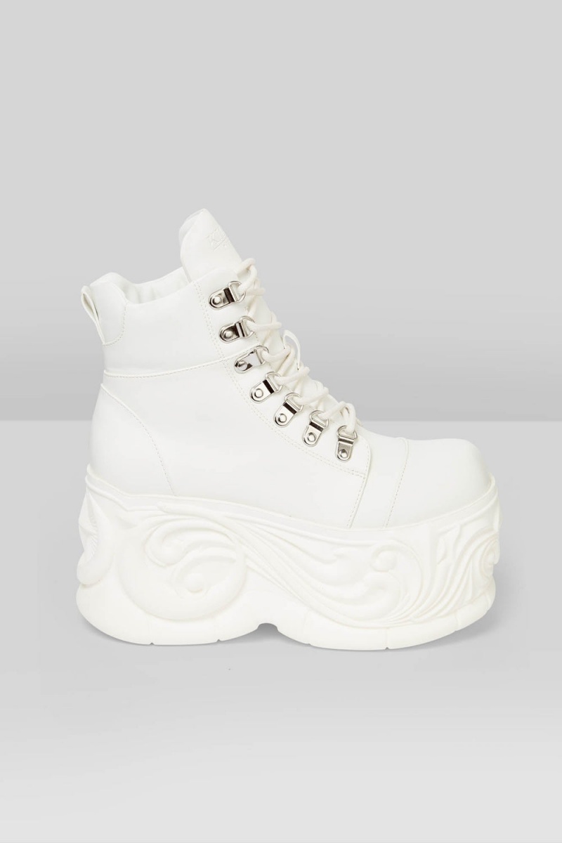 Killstar Nightflaw Plataforma Boots Blancos | 30182-VNXZ