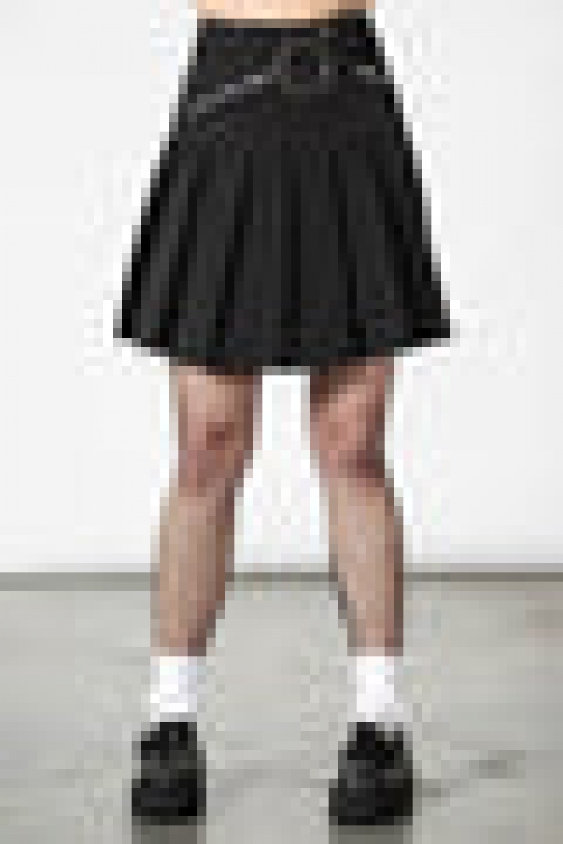 Killstar No Lip Plisado Skirt Negros | 53812-NBDT