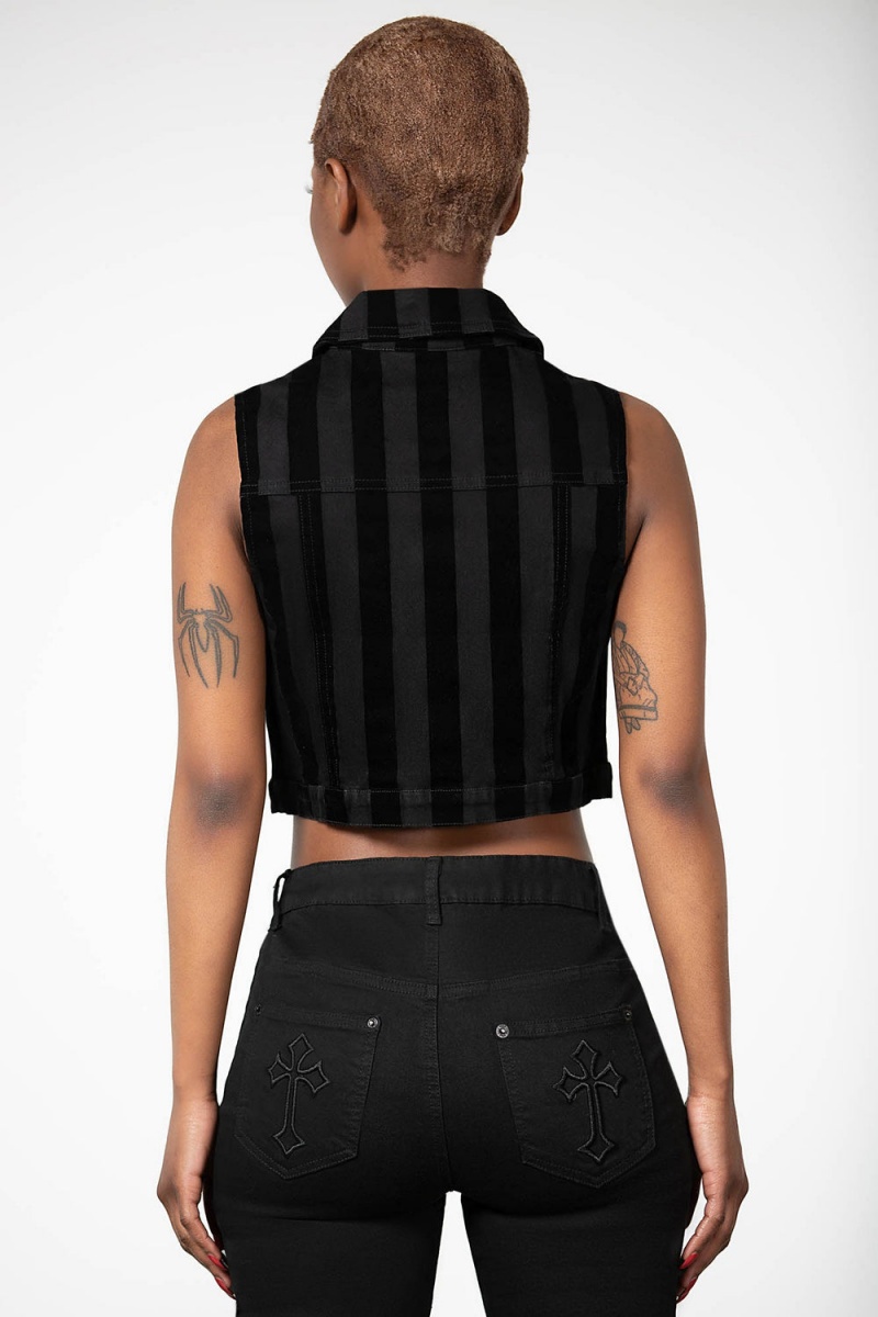 Killstar Notorious Trucker Vest Negros | 27594-SHWA