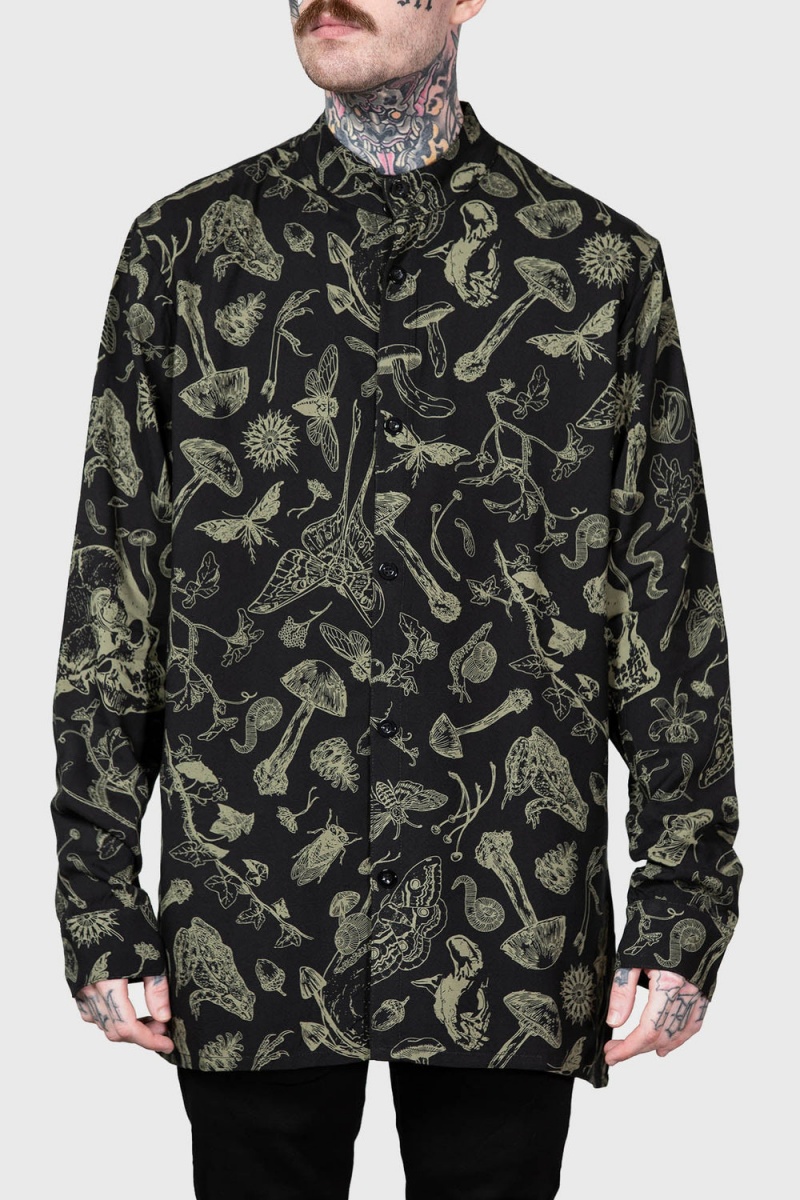 Killstar Odonata Shirt Negros | 97263-NAWE