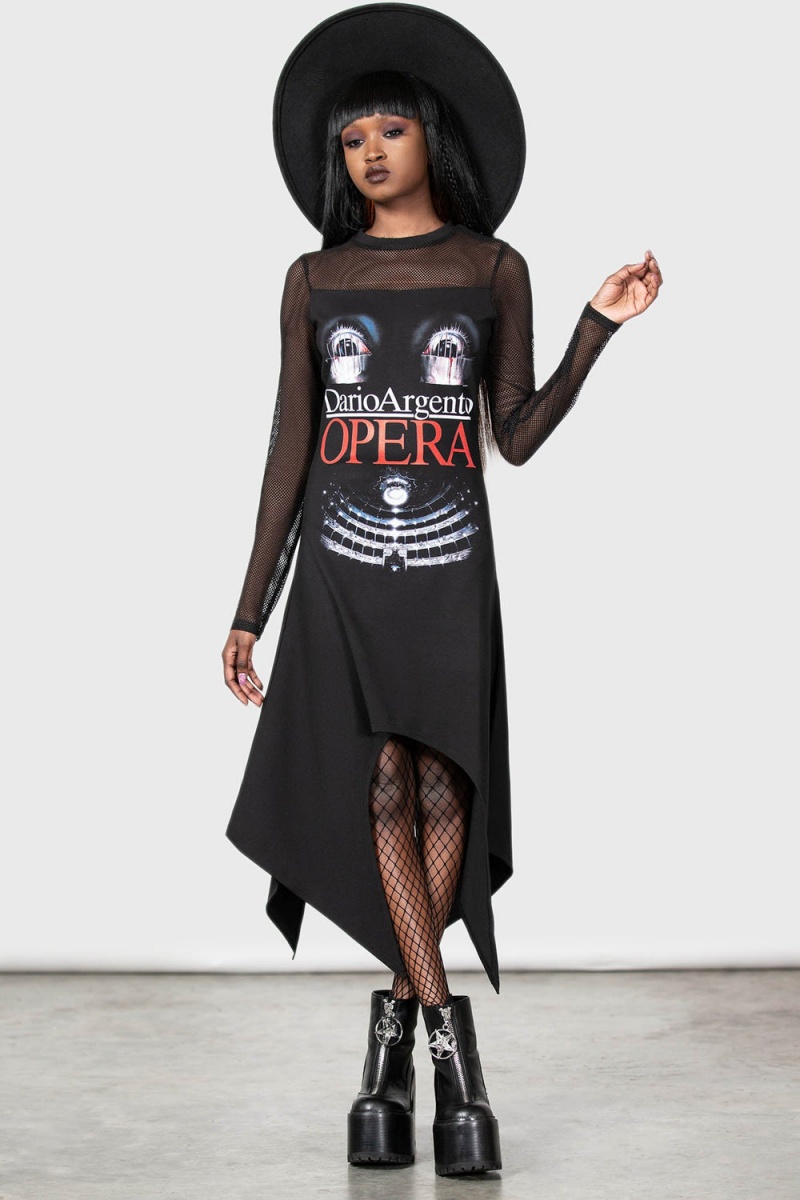 Killstar Opera Vestido Negros | 52870-ZLOT