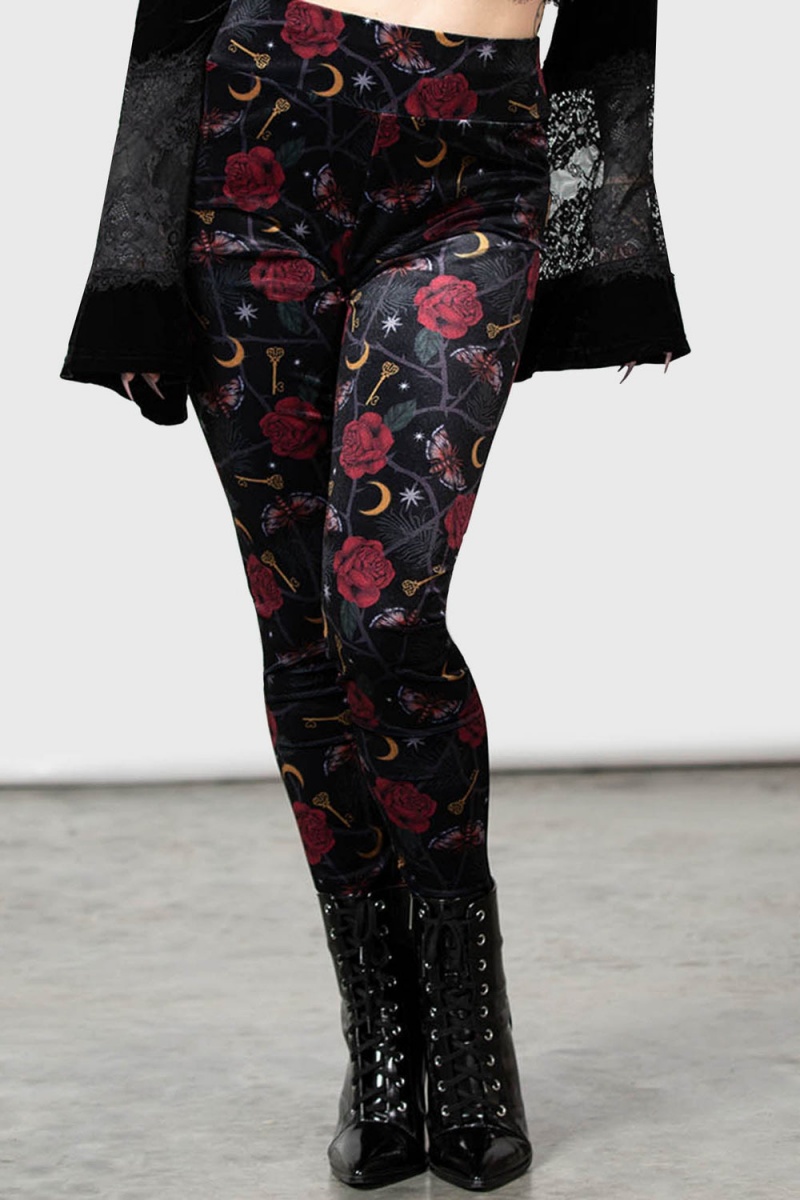 Killstar Ora Leggings Negros | 25160-EQUI