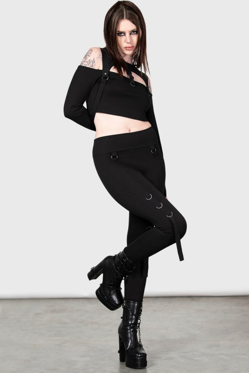 Killstar Oryx Leggings Negros | 72534-YHOA