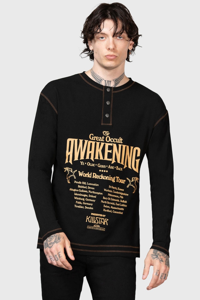 Killstar Otherworlds Henley Top Negros | 47293-BSLQ