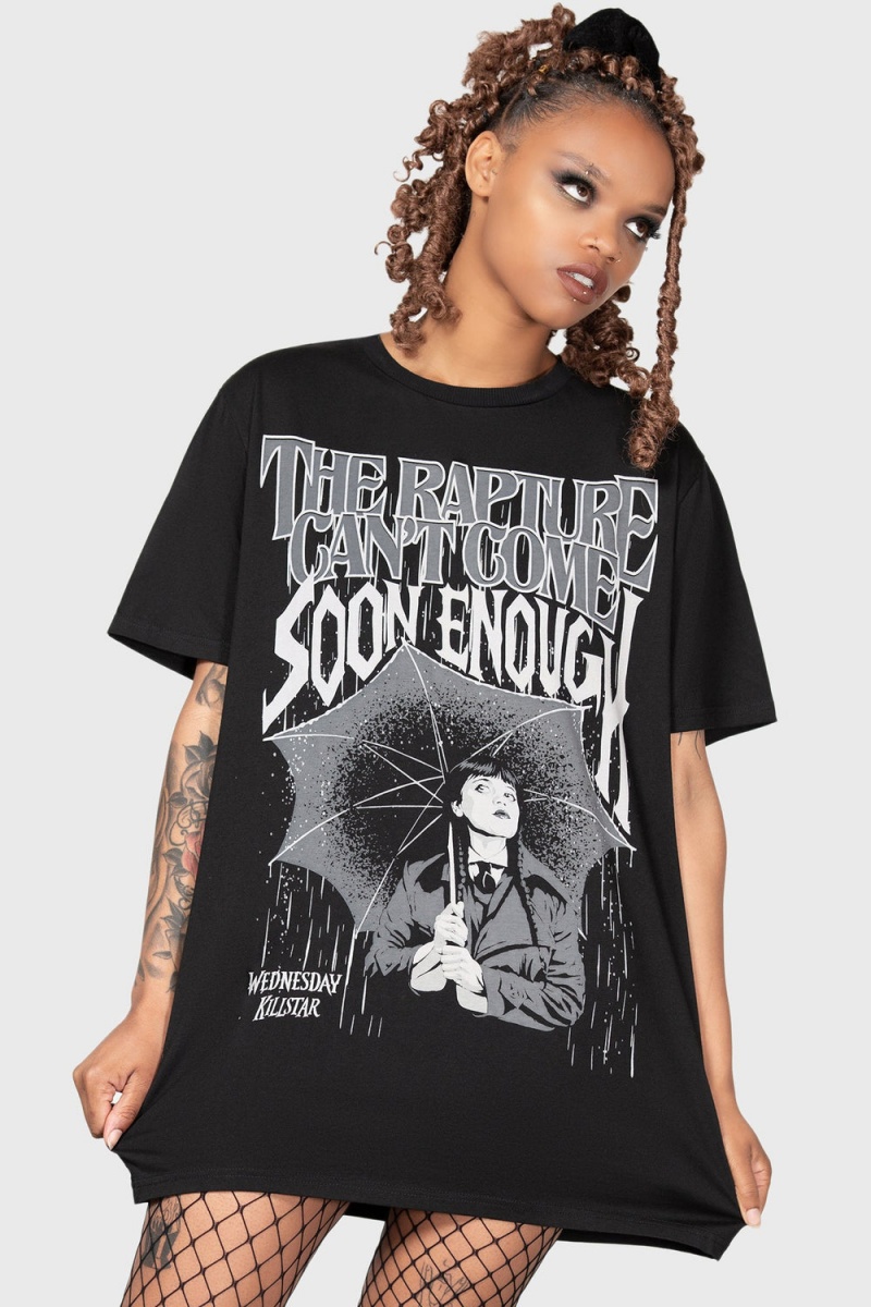 Killstar Outcasts Are In T-Shirt Negros | 74182-SFNG