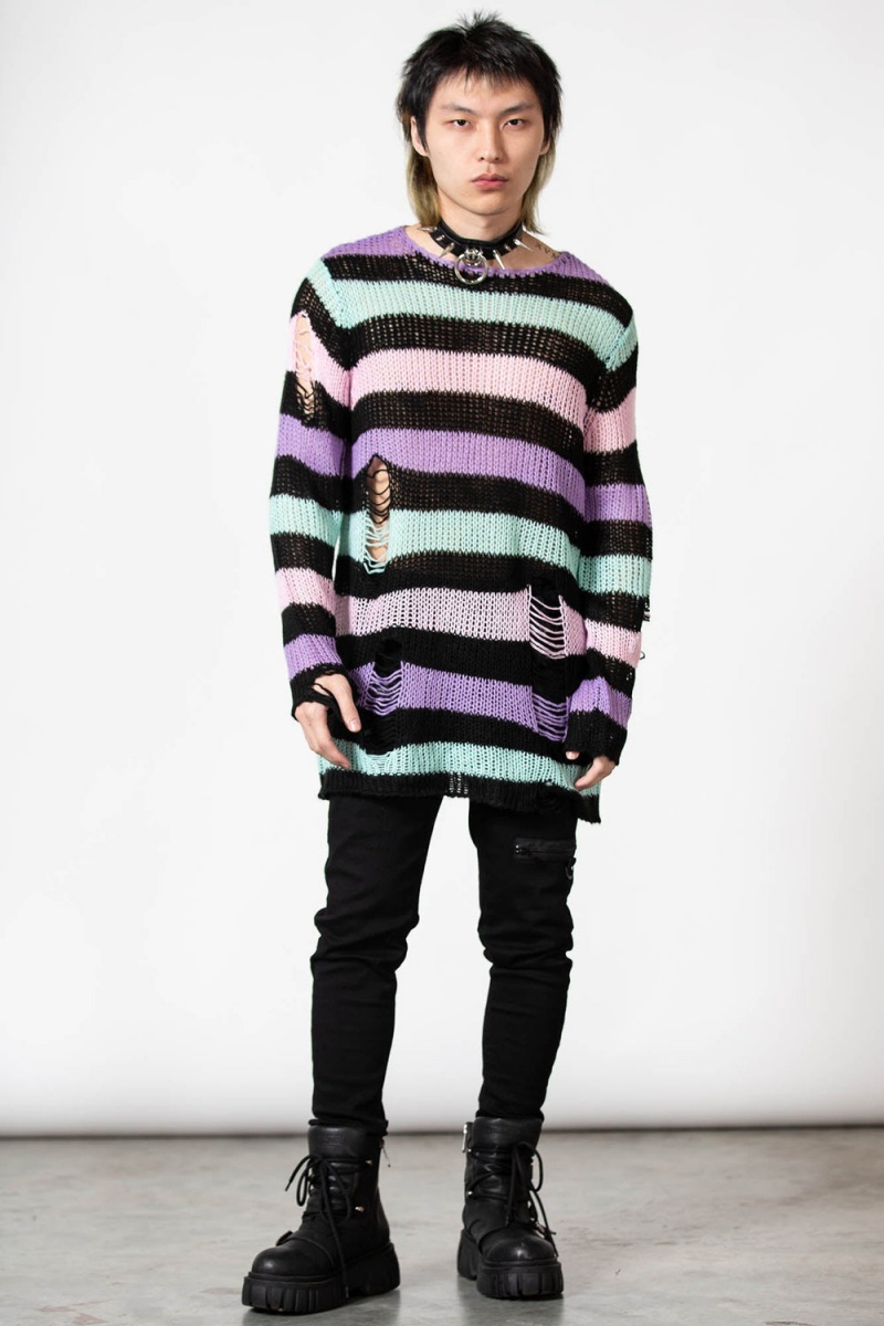 Killstar Pastel Punk Knit Sueter Multi | 92641-FAKI