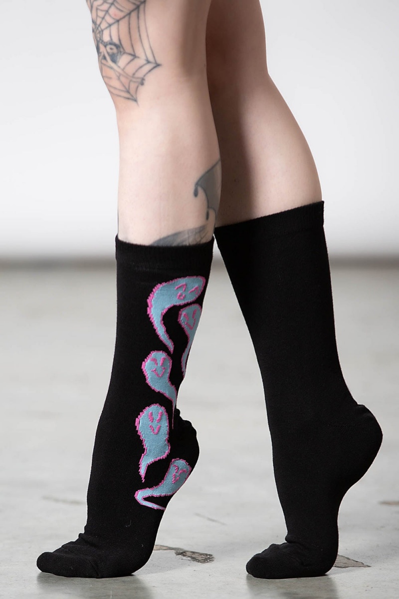 Killstar Phantom Ankle Socks Negros | 93241-CVSA