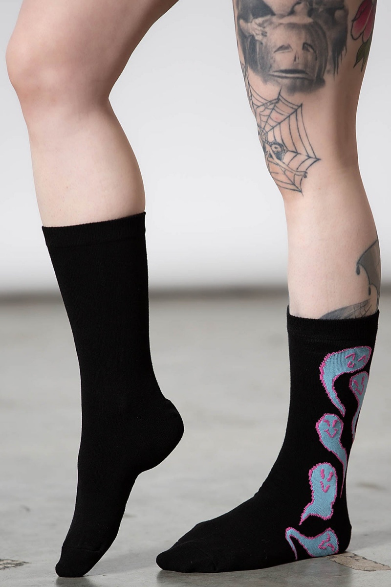 Killstar Phantom Ankle Socks Negros | 93241-CVSA