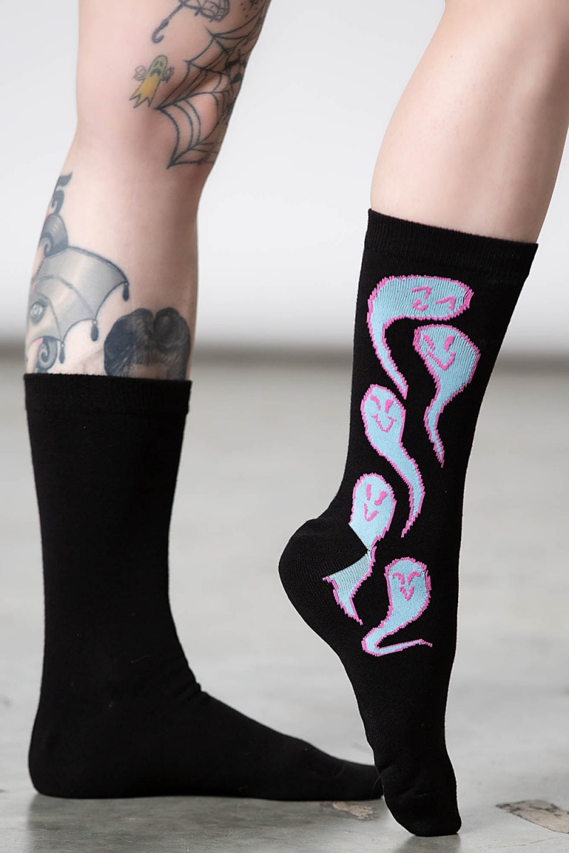 Killstar Phantom Ankle Socks Negros | 93241-CVSA