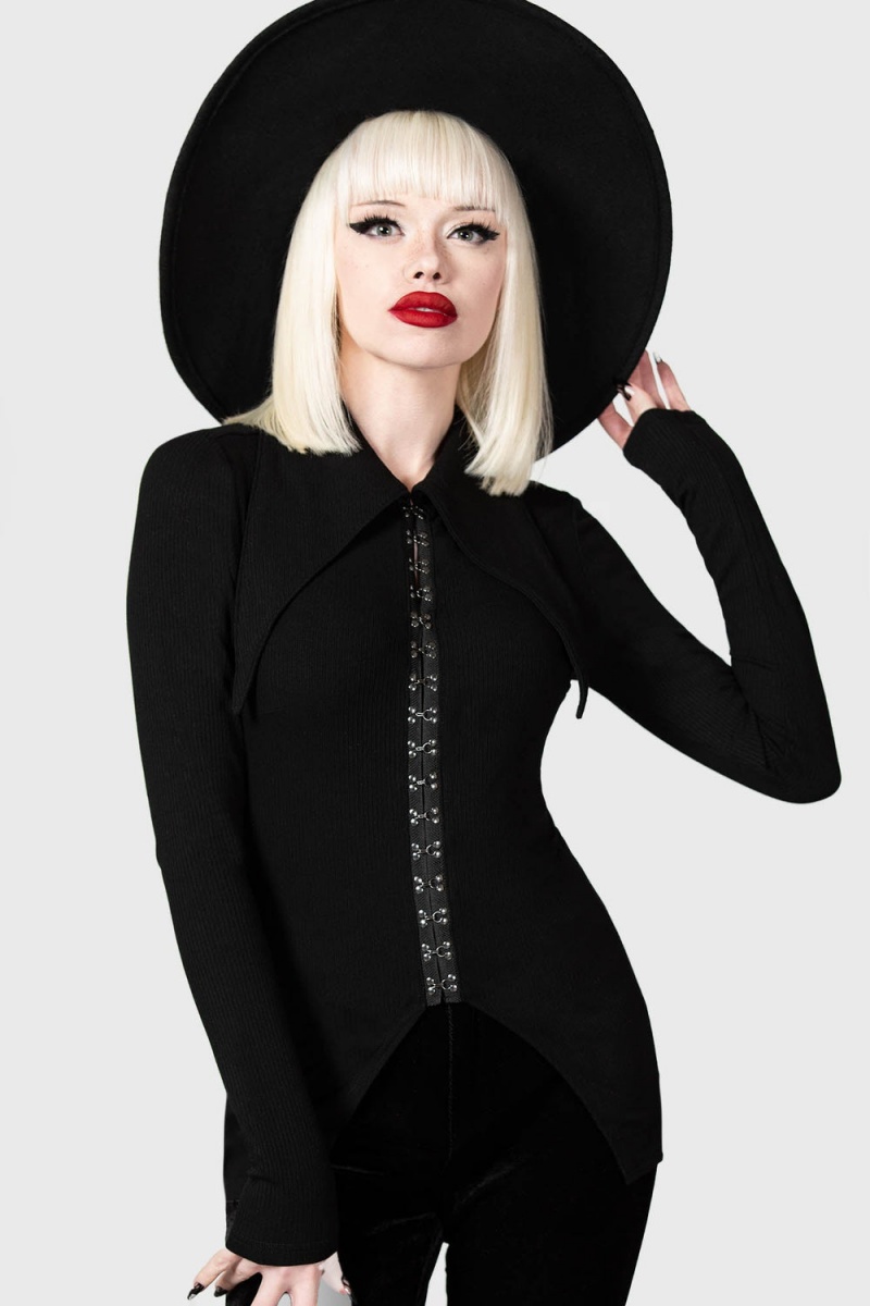 Killstar Phenex Shirt Negros | 90145-DZGV