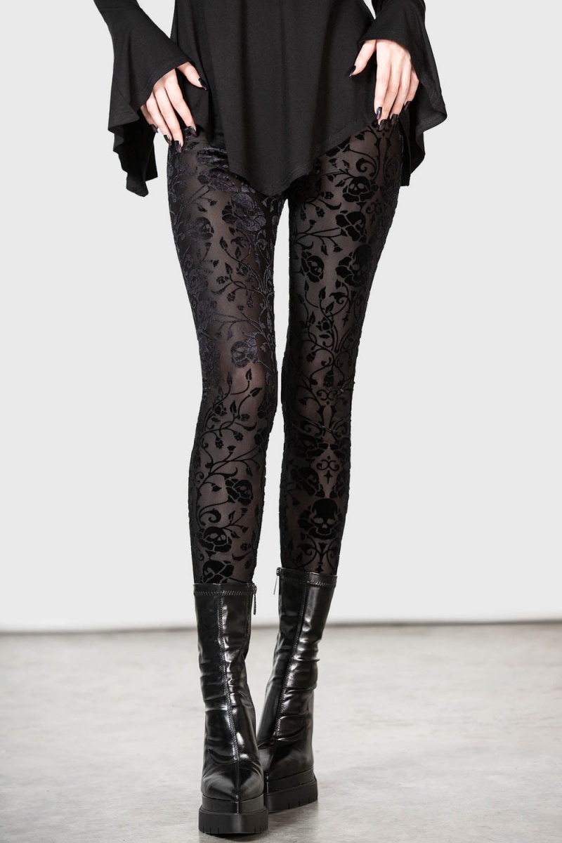 Killstar Pixie Dream Leggings Negros | 12690-JGAQ