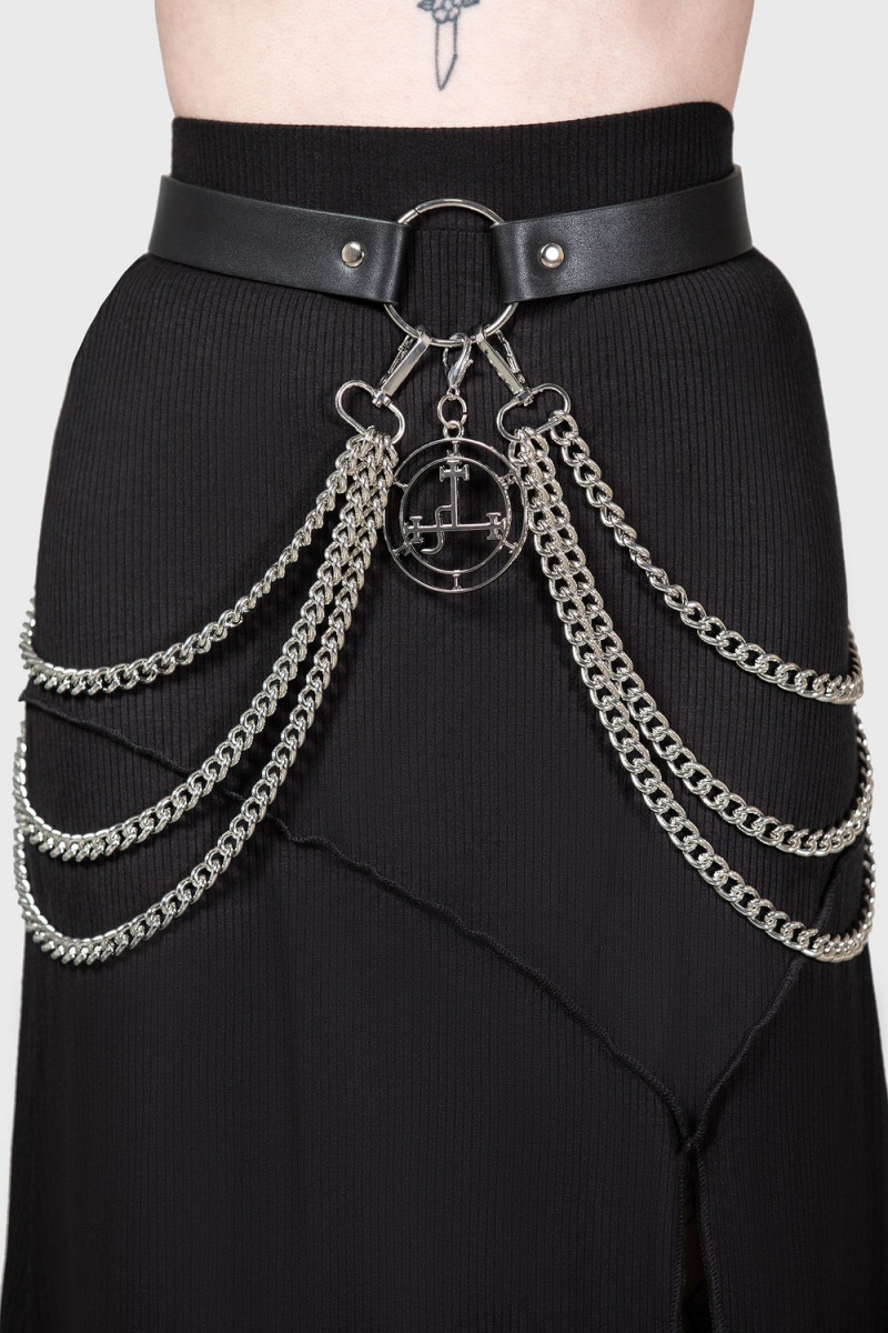 Killstar Poised Opulence Belt Negros | 31690-DJWN