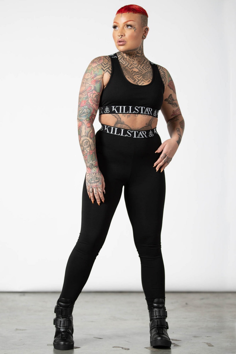 Killstar Prime Time Leggings Negros | 19752-BIJP