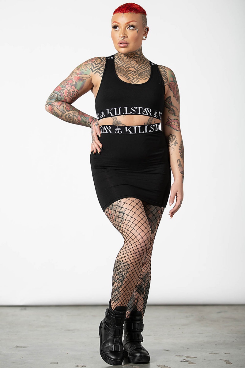 Killstar Prime Time Mini Skirt Negros | 23015-WCVD