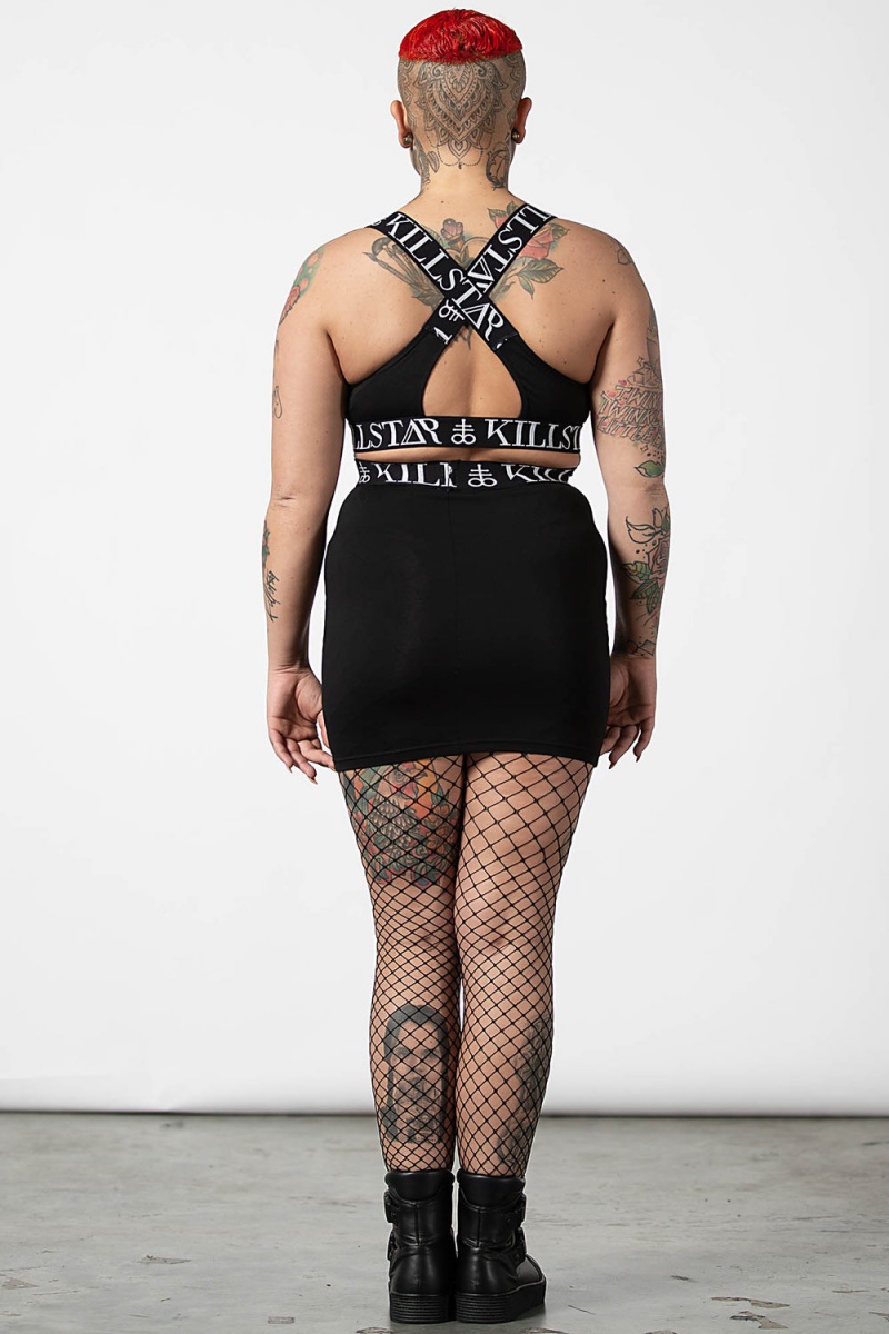 Killstar Prime Time Mini Skirt Negros | 23015-WCVD