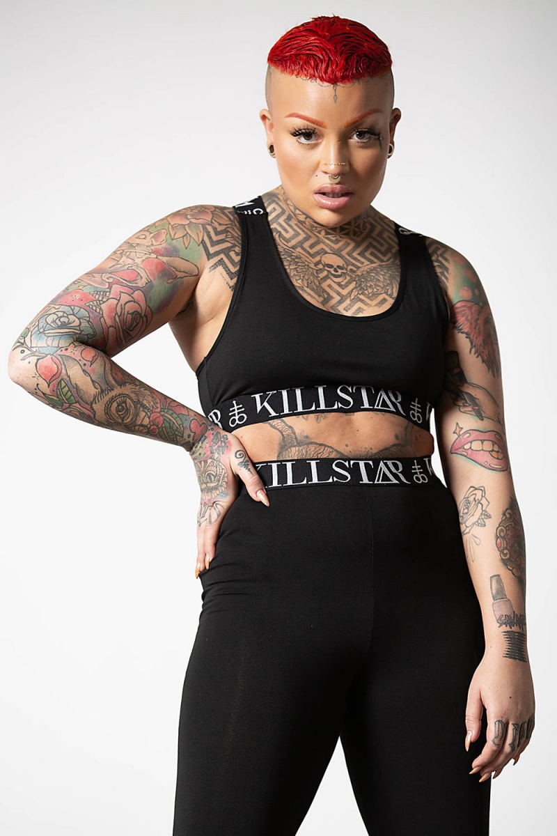 Killstar Prime Time Sports Bra Negros | 92170-XWLG