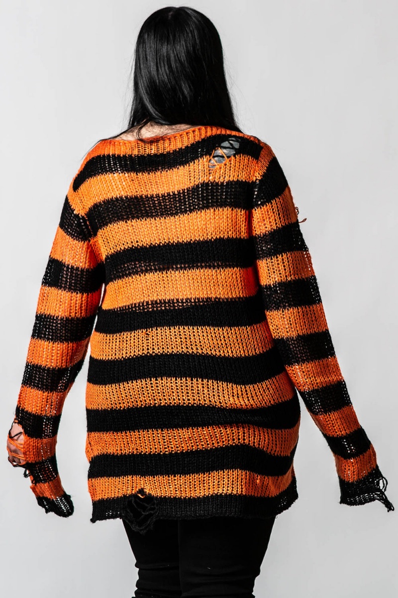 Killstar Pumpkin Knit Sueter Naranjas | 92301-DSXC
