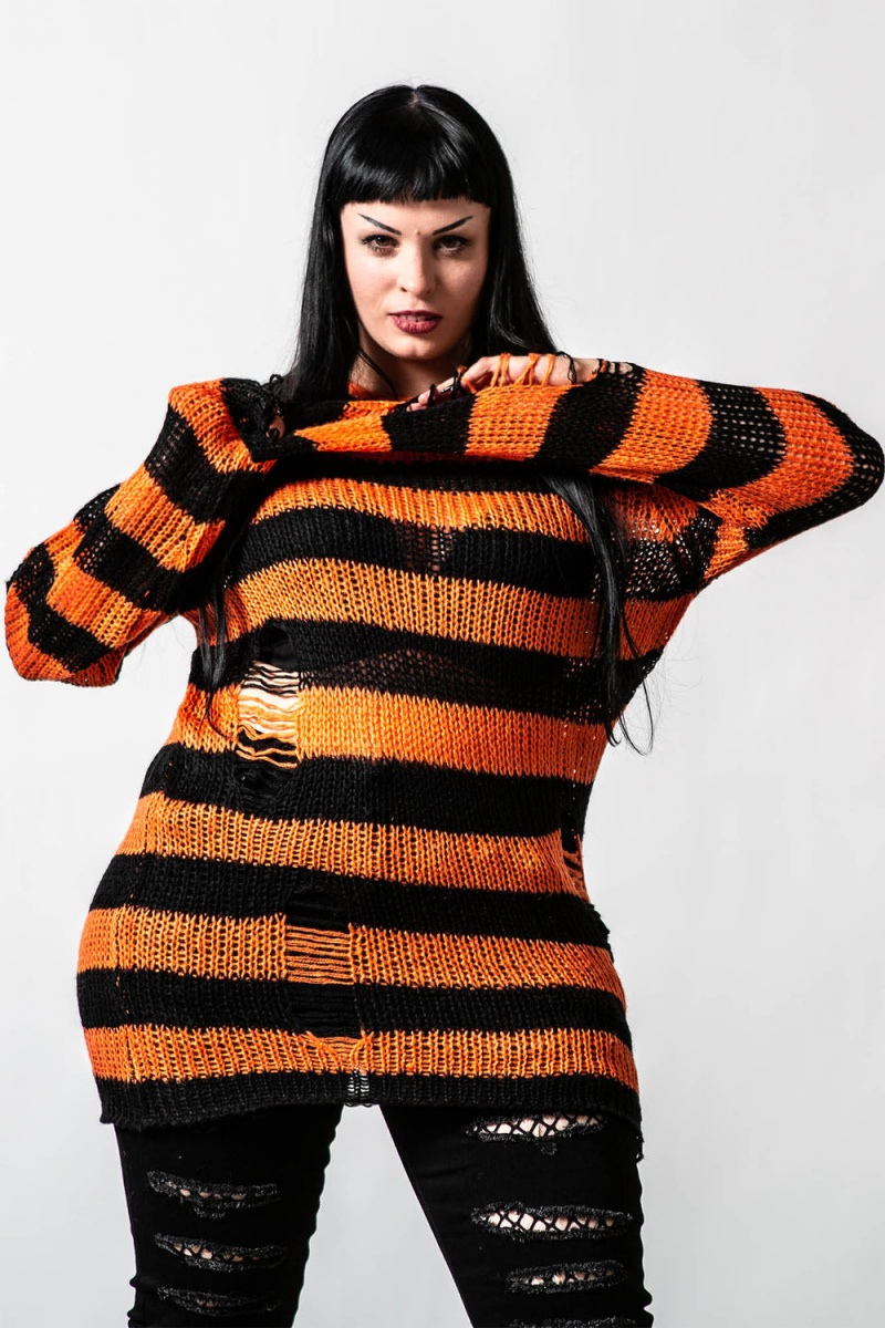 Killstar Pumpkin Knit Sueter Naranjas | 92301-DSXC