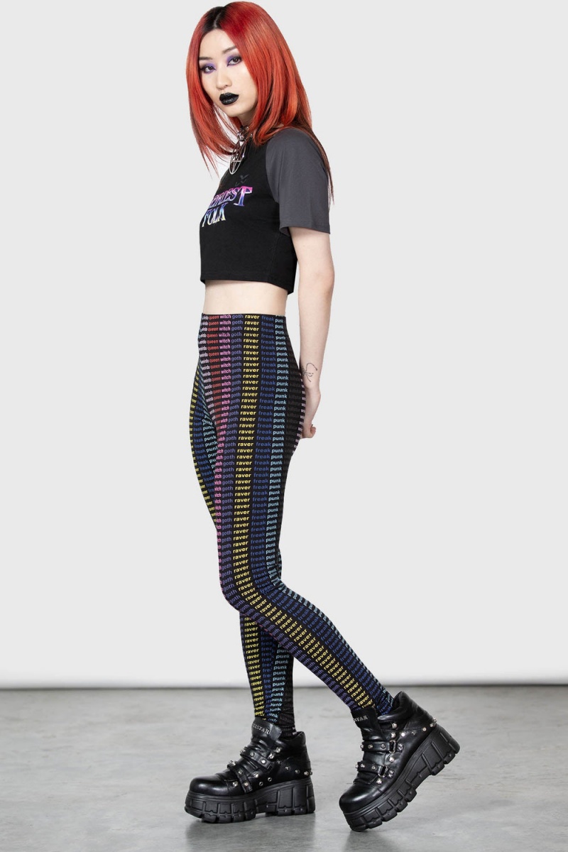 Killstar Rave Queen Leggings Negros | 05746-QXDZ