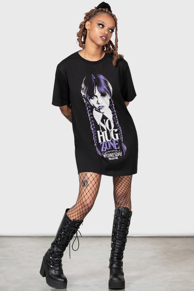 Killstar Ray Of Jet Black T-Shirt Negros | 43675-NWIV