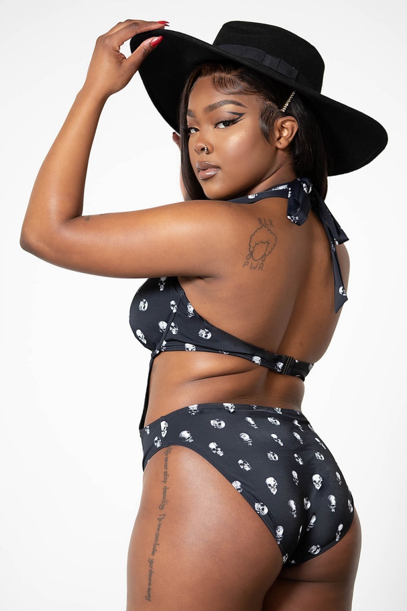 Killstar Rebel Fate Swimsuit Negros | 68045-UIYN