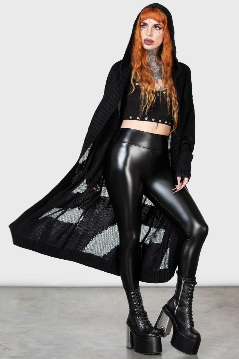 Killstar Red Rains Cardigan Negros | 38267-VQNW