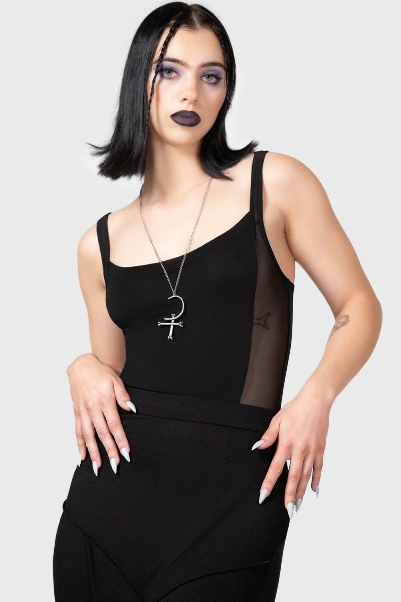 Killstar Reya Bodysuit Negros | 75294-CQBY