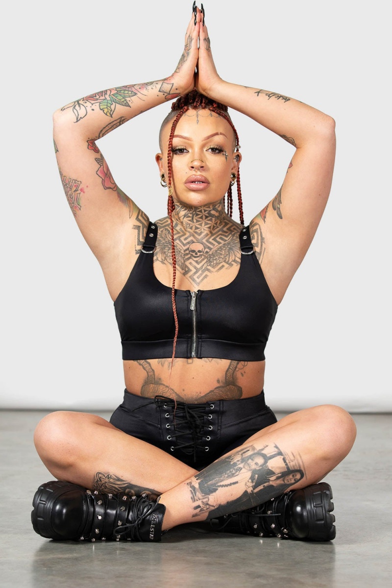 Killstar Rocker Sports Bra Negros | 21673-PBFV