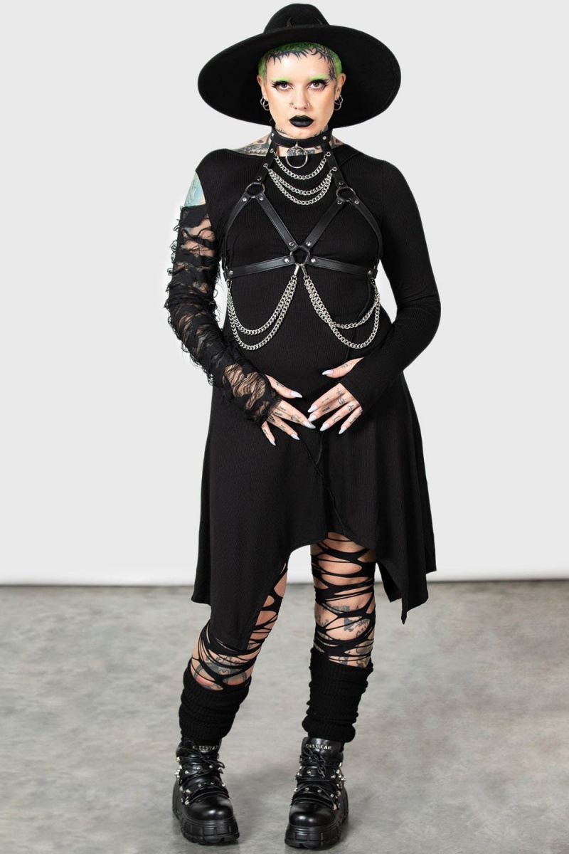 Killstar Rowena Vestido Negros | 61475-ZGIB