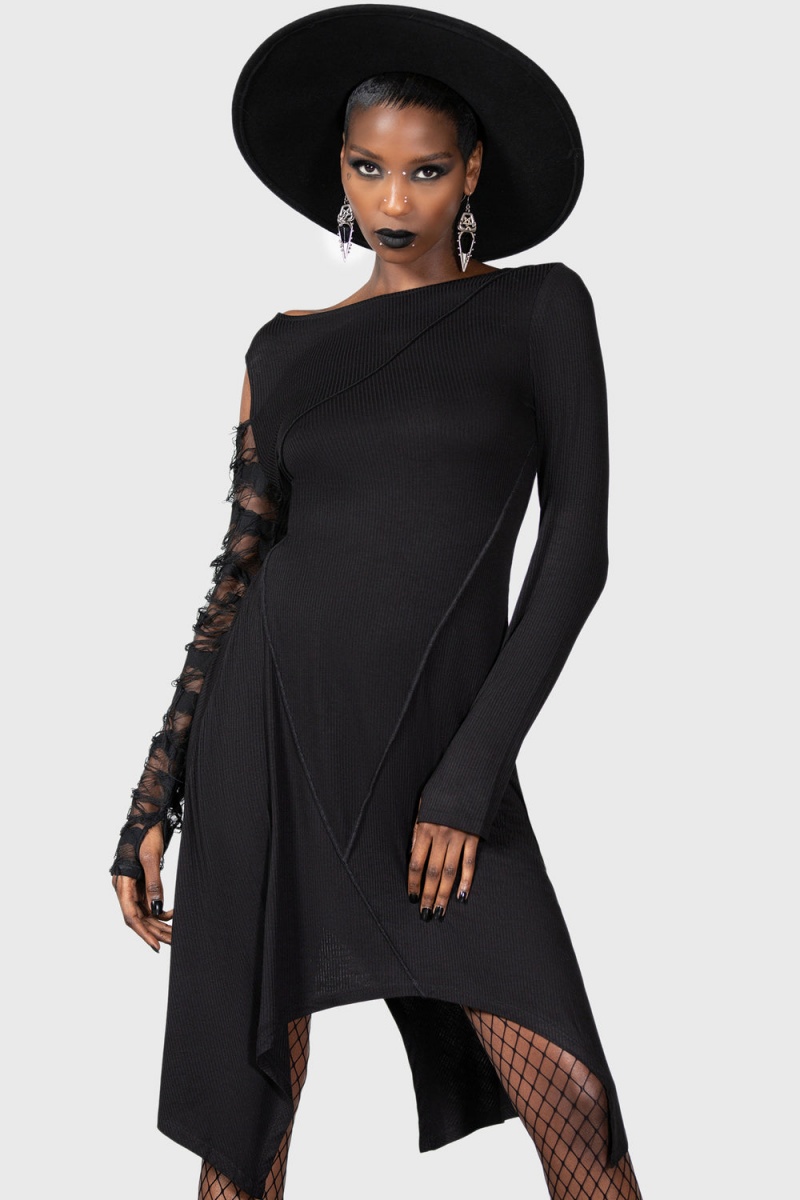 Killstar Rowena Vestido Negros | 61475-ZGIB