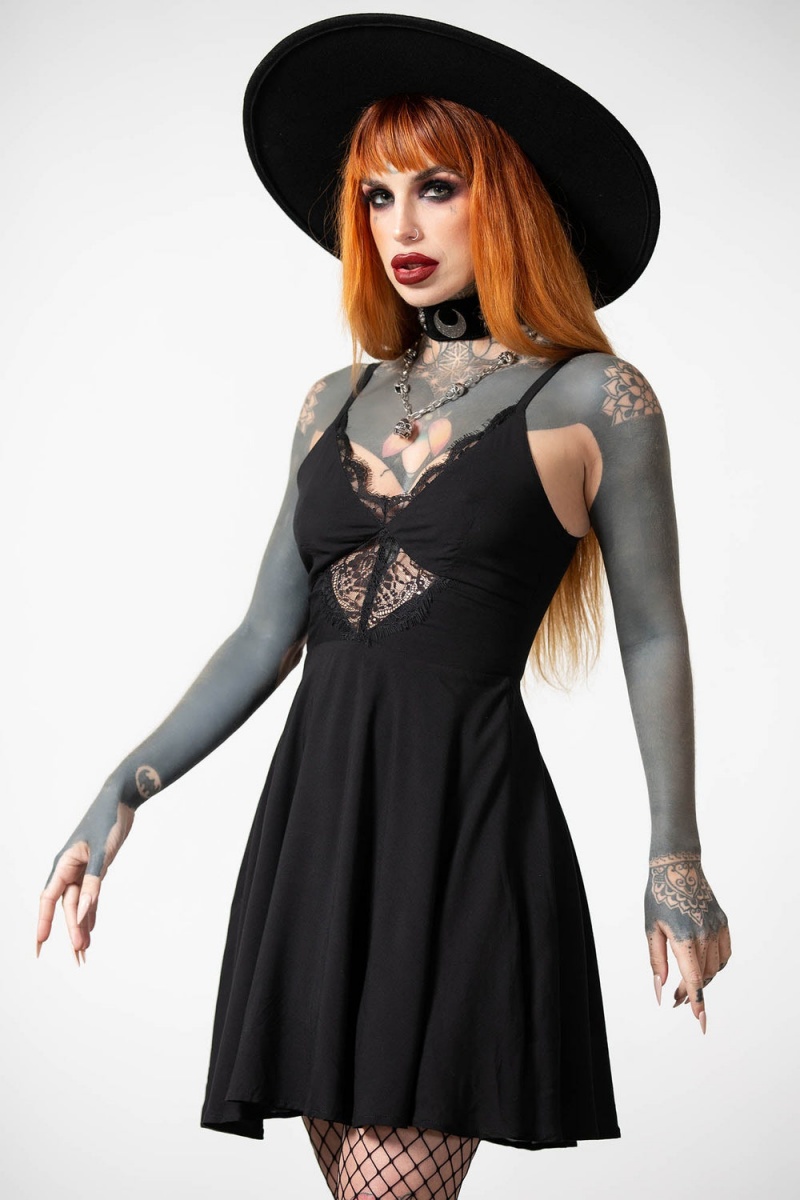 Killstar Sacralgia Vestido Negros | 40286-MAPX