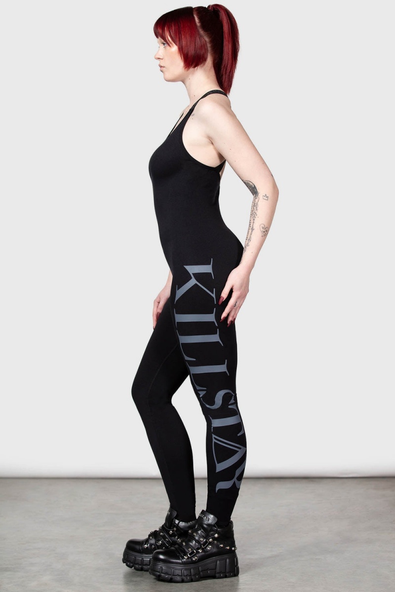 Killstar Scarlet Rising Onesie Negros | 93207-TDKU