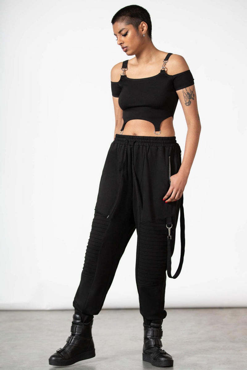 Killstar Scourge Joggers Negros | 64975-HJZM